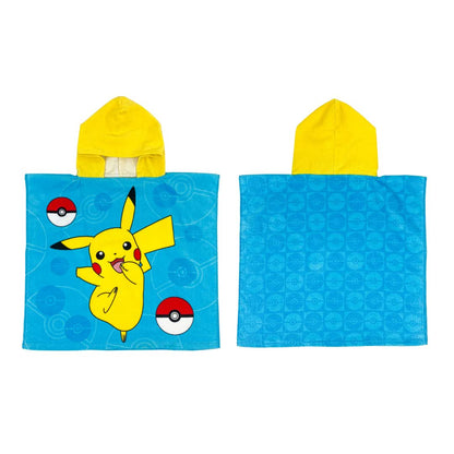 Franco Kids Beach/Pool/Bath/Camping Hooded Towel Poncho 24" X 22", Absorbent Cotton Cover up