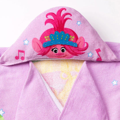 Franco Kids Trolls Bath and Beach Cotton Terry Hooded Towel Wrap, 24 in x 50 in