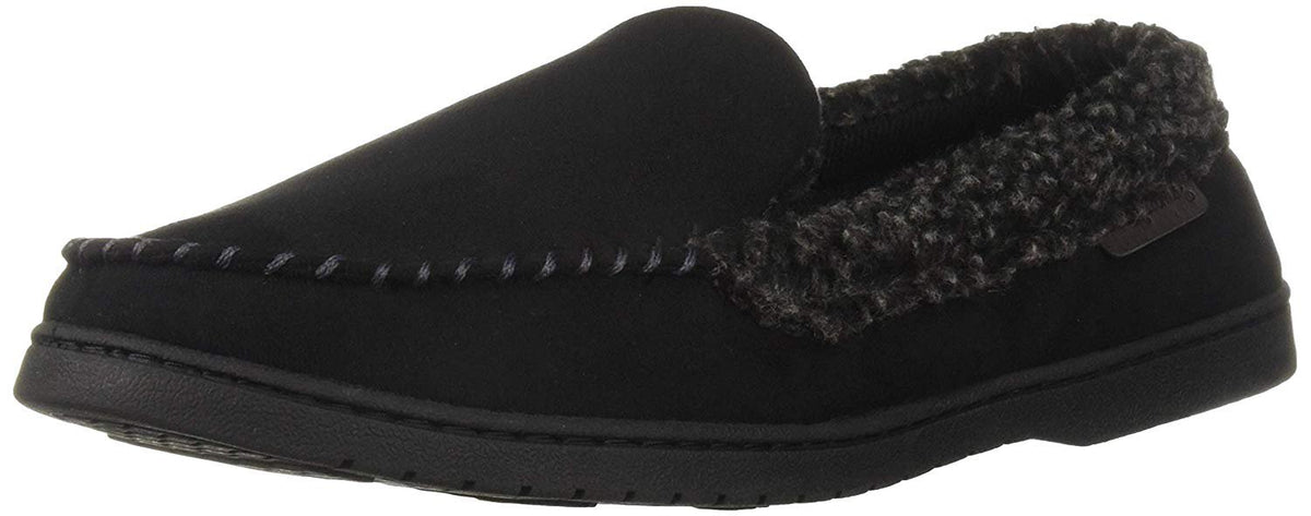 Dearfoams Men's Memory Foam Slipper Microsuede Moc Whipstitch