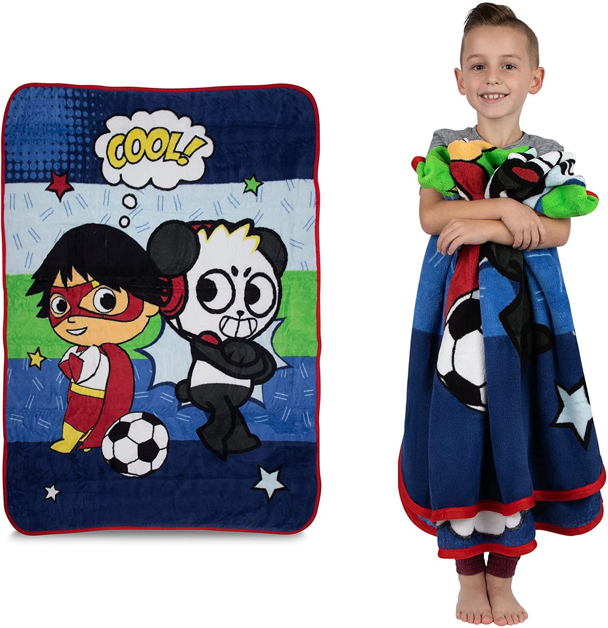 Franco Kids Bedding Soft Plush Micro Raschel Throw, 46 in x 60 in, Ryan's World