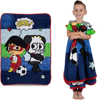 Franco Kids Bedding Soft Plush Micro Raschel Throw, 46 in x 60 in, Ryan's World