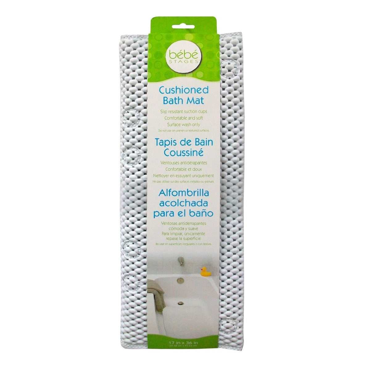 Slip Resistant Bath Tub Safety Mat 17in X 36in.