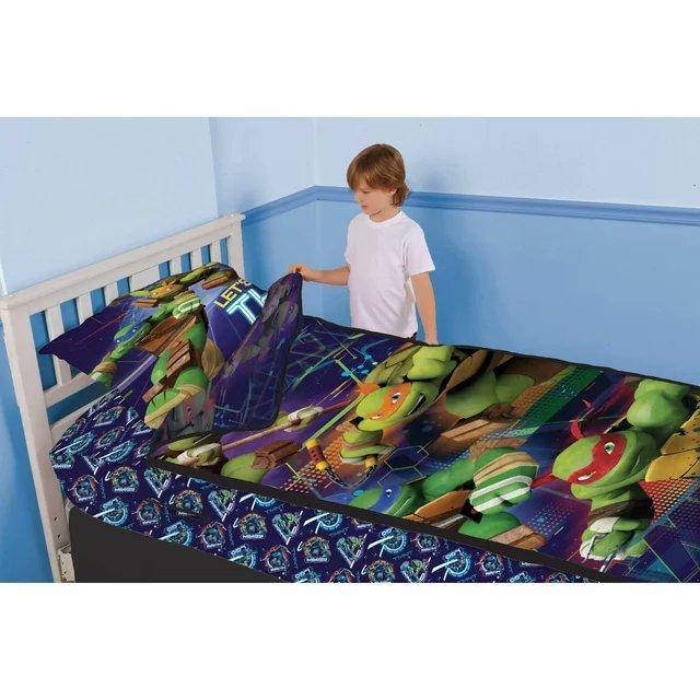 Teenage Mutant Ninja Turtles Zip It Twin Bedding Set with Pillowcase