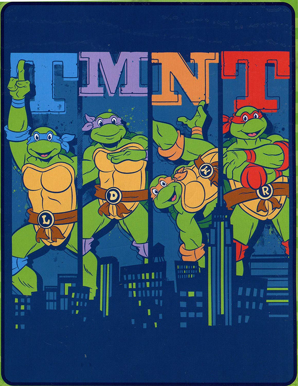Northwest Enterprises Teenage Mutant Ninja Turtles Silk Touch Throw - 40" by 50" - Cowabunga City Ninja!