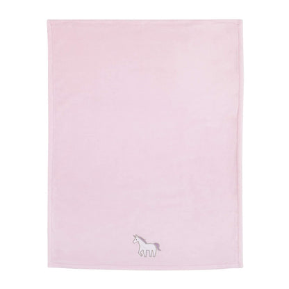 Carter's Pink Unicorn Coral Fleece Baby Blanket 30" x 40" with Unicorn Applique