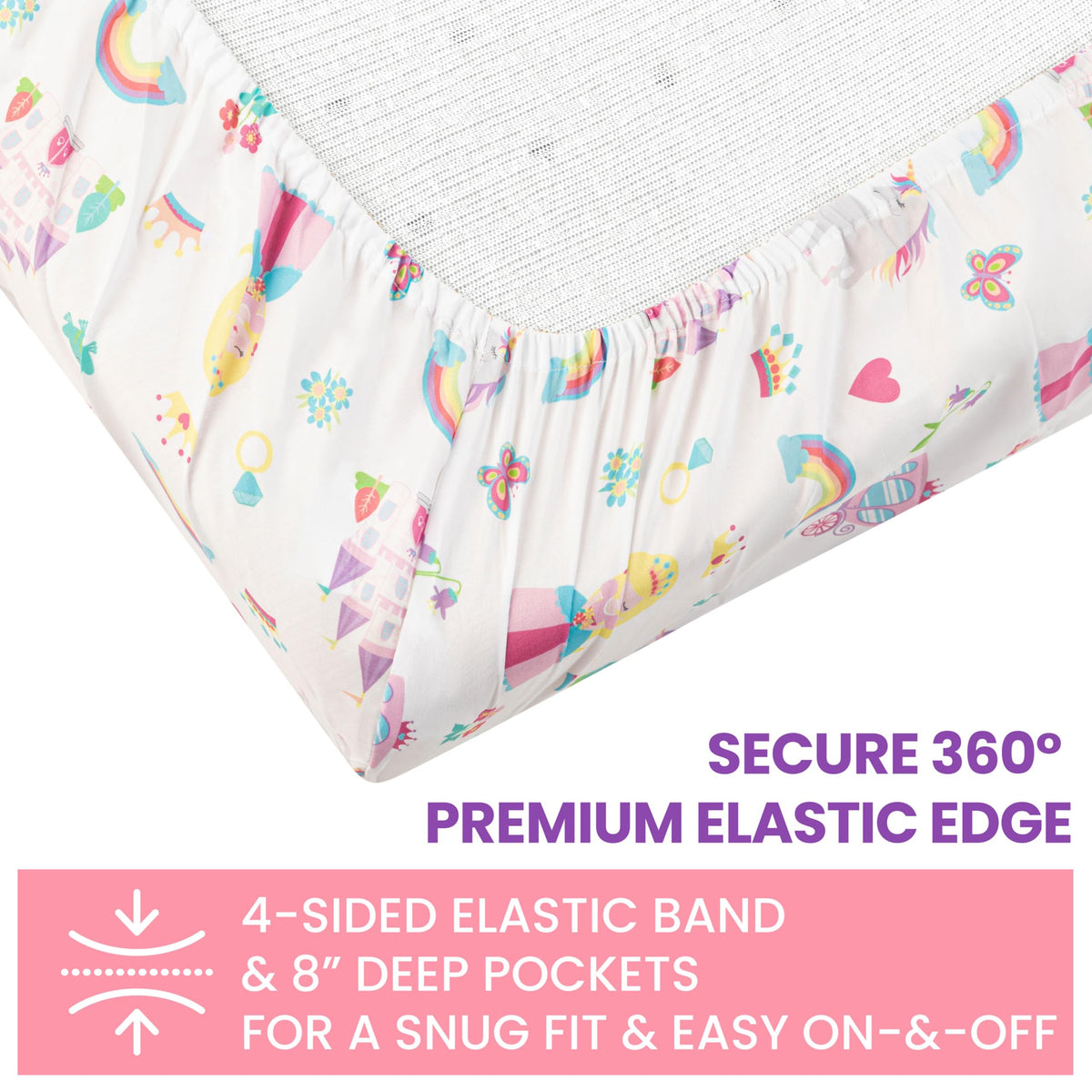Today's Kids 1-Pack Monster Truck Fitted Baby Crib Sheet Boy - Soft & Breathable Printed Nursery Toddler Bed Sheets for Boys, Elastic Edge with Deep Pockets, Machine Washable, Fits 28" x 52" Mattress