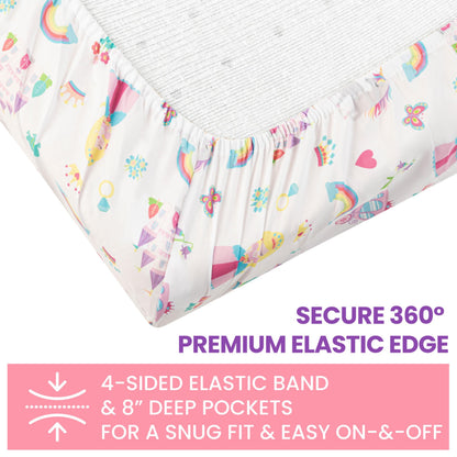 Today's Kids 1-Pack Monster Truck Fitted Baby Crib Sheet Boy - Soft & Breathable Printed Nursery Toddler Bed Sheets for Boys, Elastic Edge with Deep Pockets, Machine Washable, Fits 28" x 52" Mattress