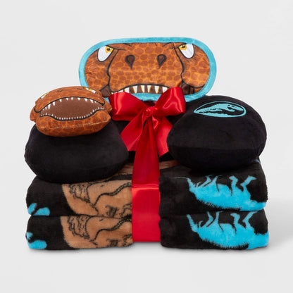 Jurassic World Kids Children Toddler Neck Pillow - 3pc Travel Set