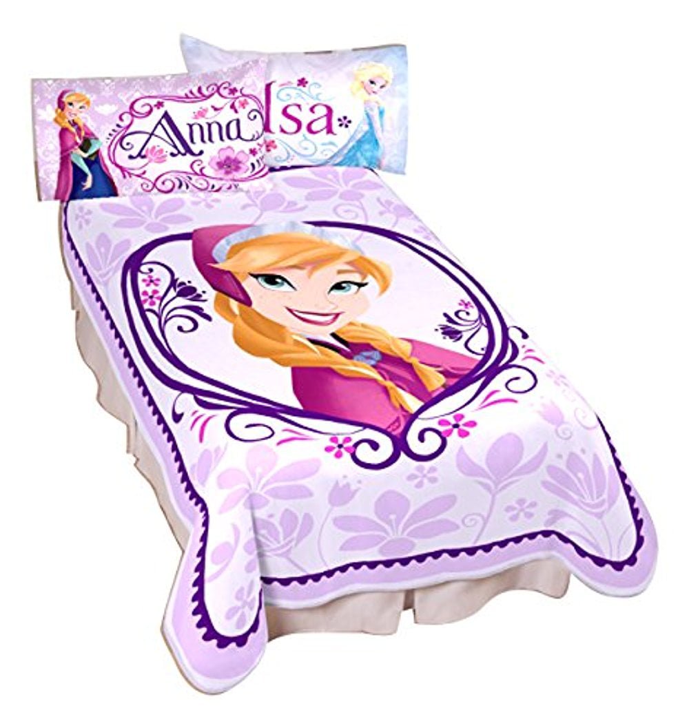 Disney Frozen Love Anna 62 by 90-Inch Micro Raschel Blanket