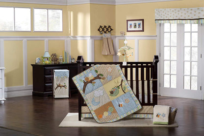 Kids Line 4-Piece Crib Bedding Set, Night Night Bugs