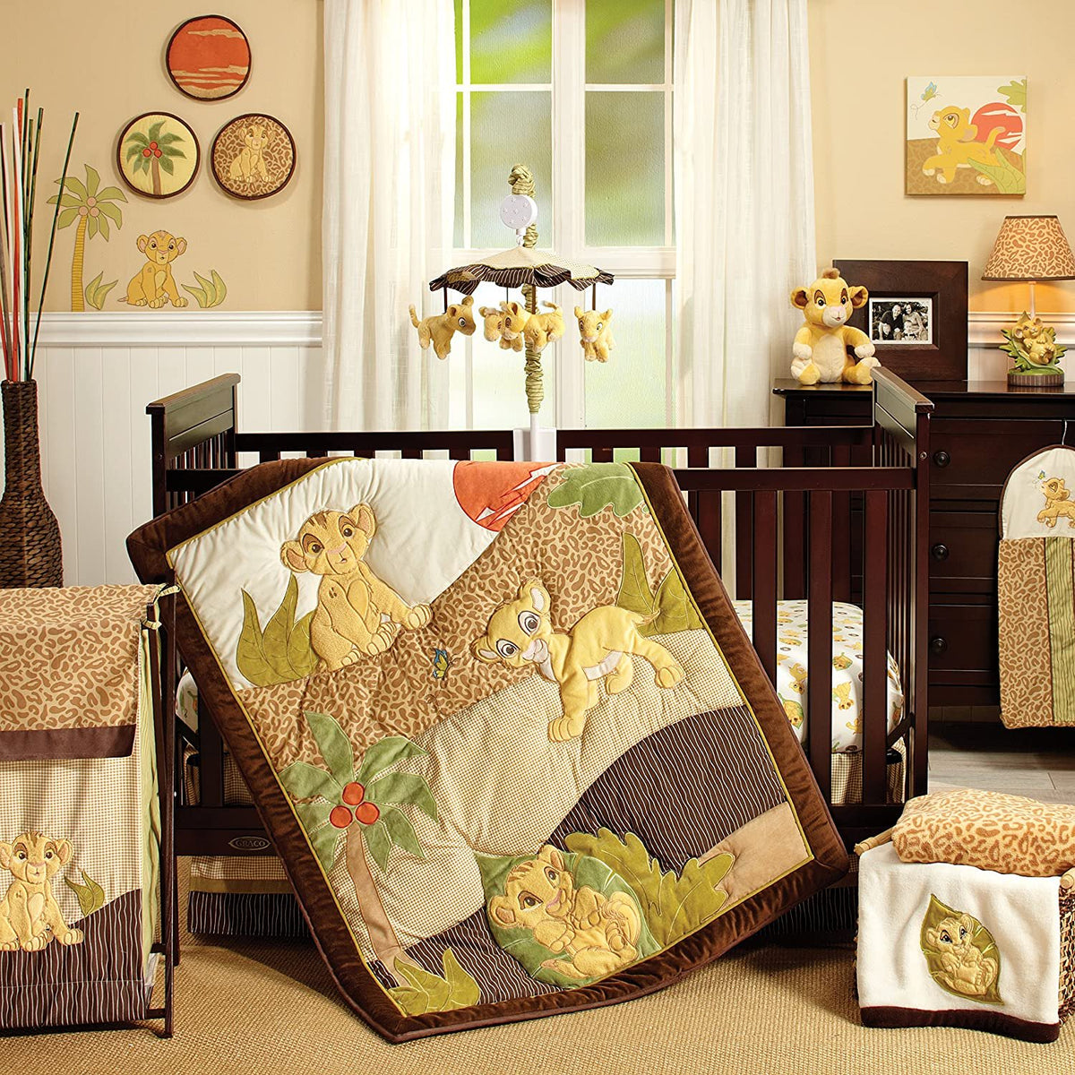 Disney Lion King Simba's Wild Adventure 2 Piece Canvas Wall Decor, Brown, Orange, Sage, Ivory