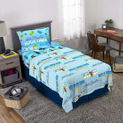 Franco Manufacturing Lego Movie 2 - 3pc Twin Sheet Set in Blue