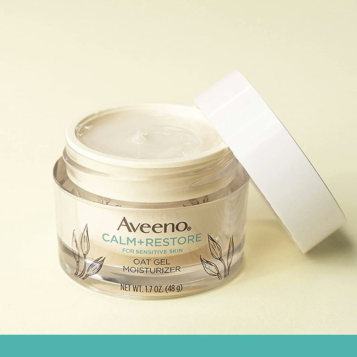 Aveeno Calm + Restore Oat Gel Facial Moisturizer for Sensitive Skin, 1.7 oz (Pack of 2)
