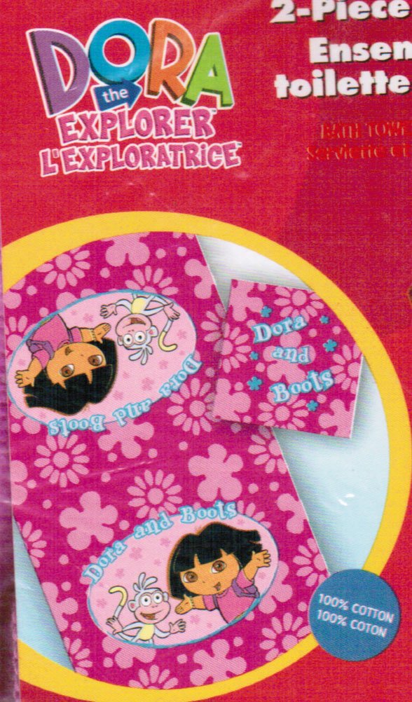 Dora the Explorer 2-piece Bath / Beach Towel Set - Flower Thang