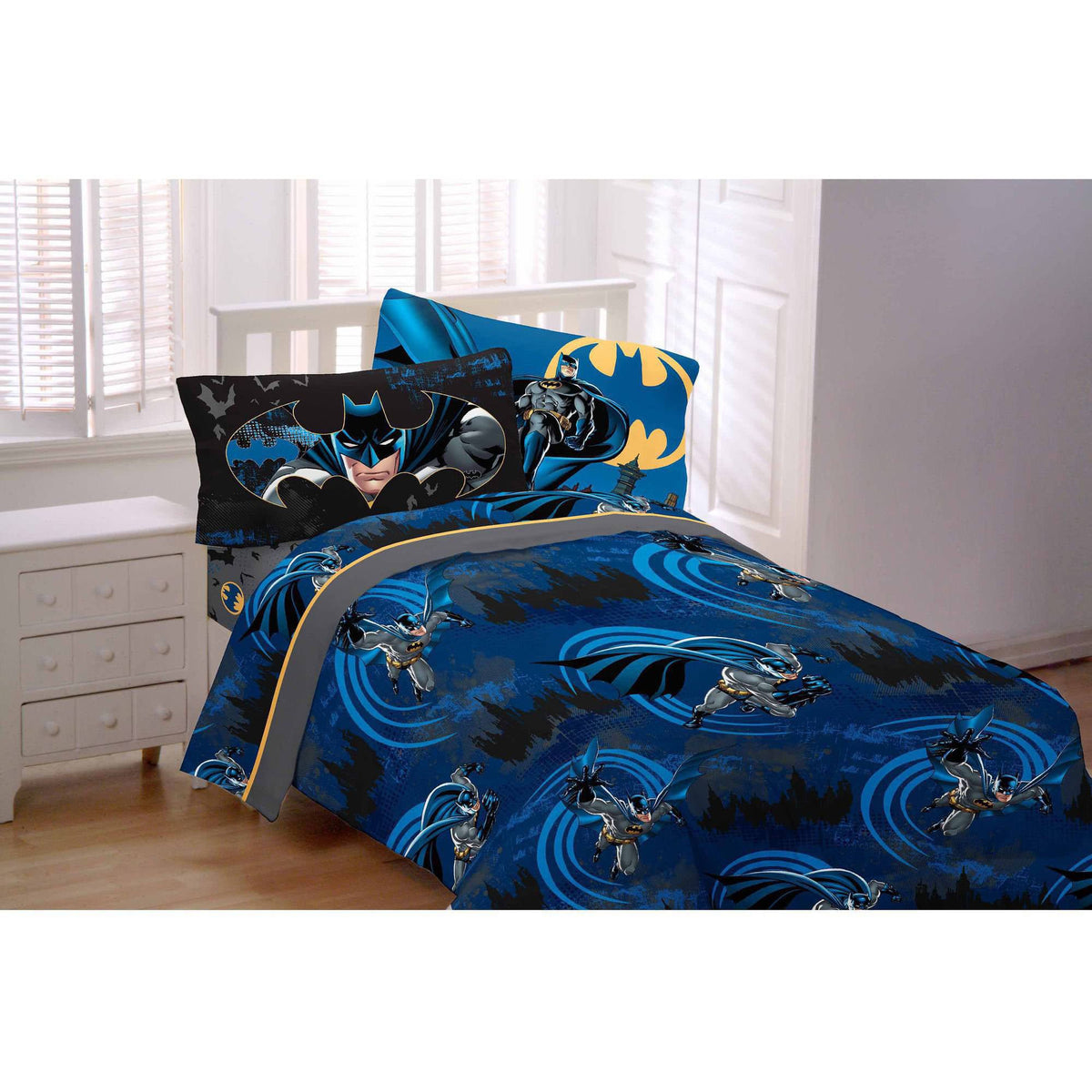 DC Comics Batman Flannel Twin Bedding Sheet Set, 3 Piece