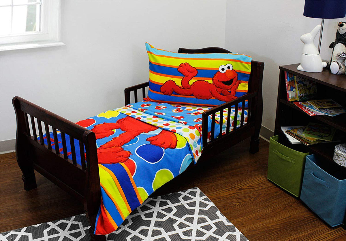 Sesame Street Elmo 4 - Piece Toddler Bedding Set