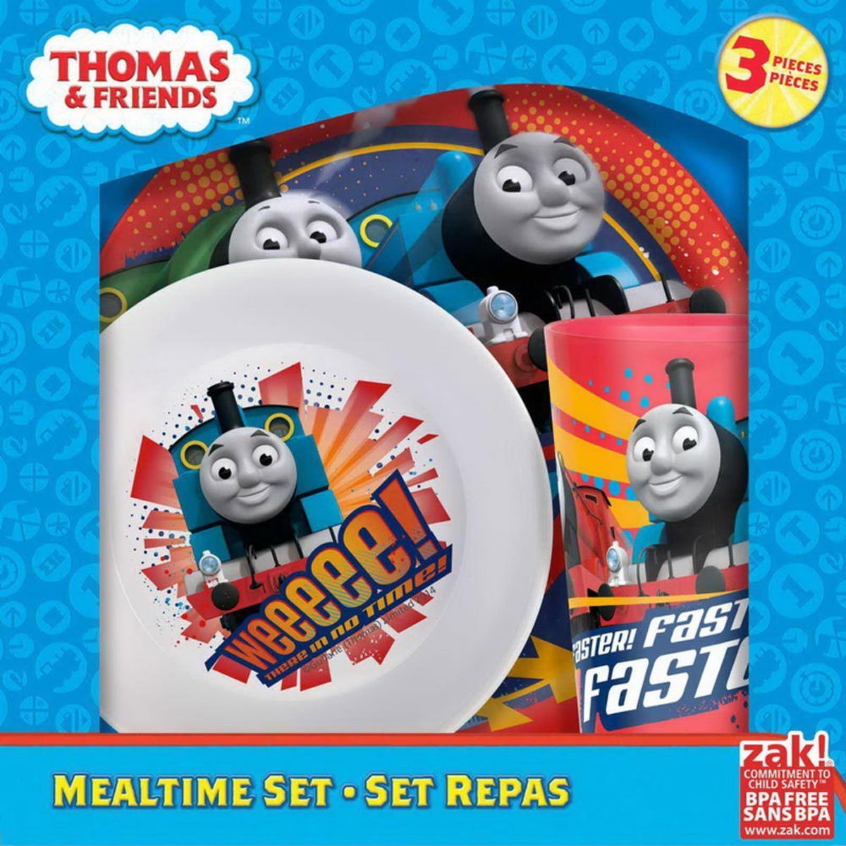 Thomas and Friends 3pc Plate, Bowl and Tumbler Mealtime Set