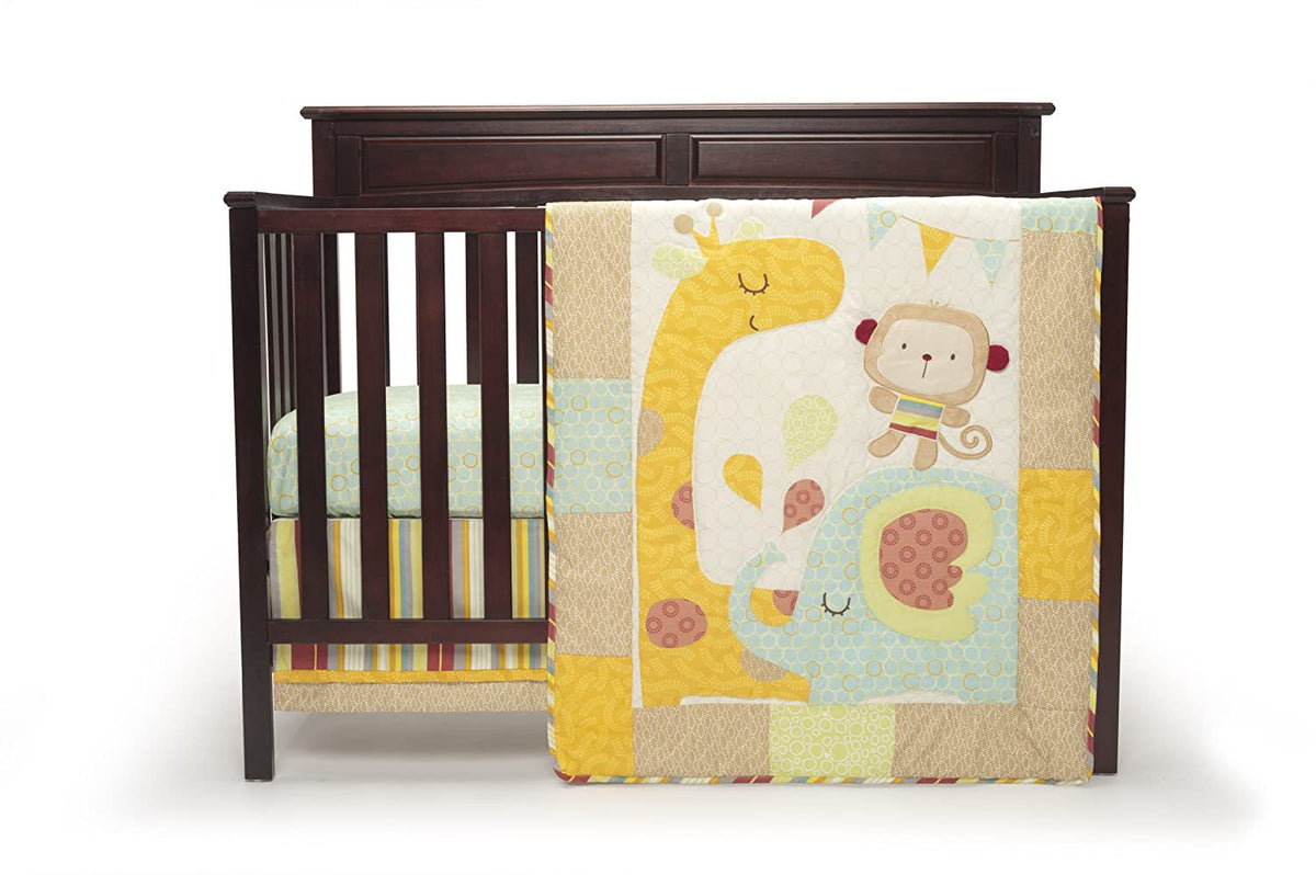 Graco 4 Piece Crib Bedding Set, Jungle Friends
