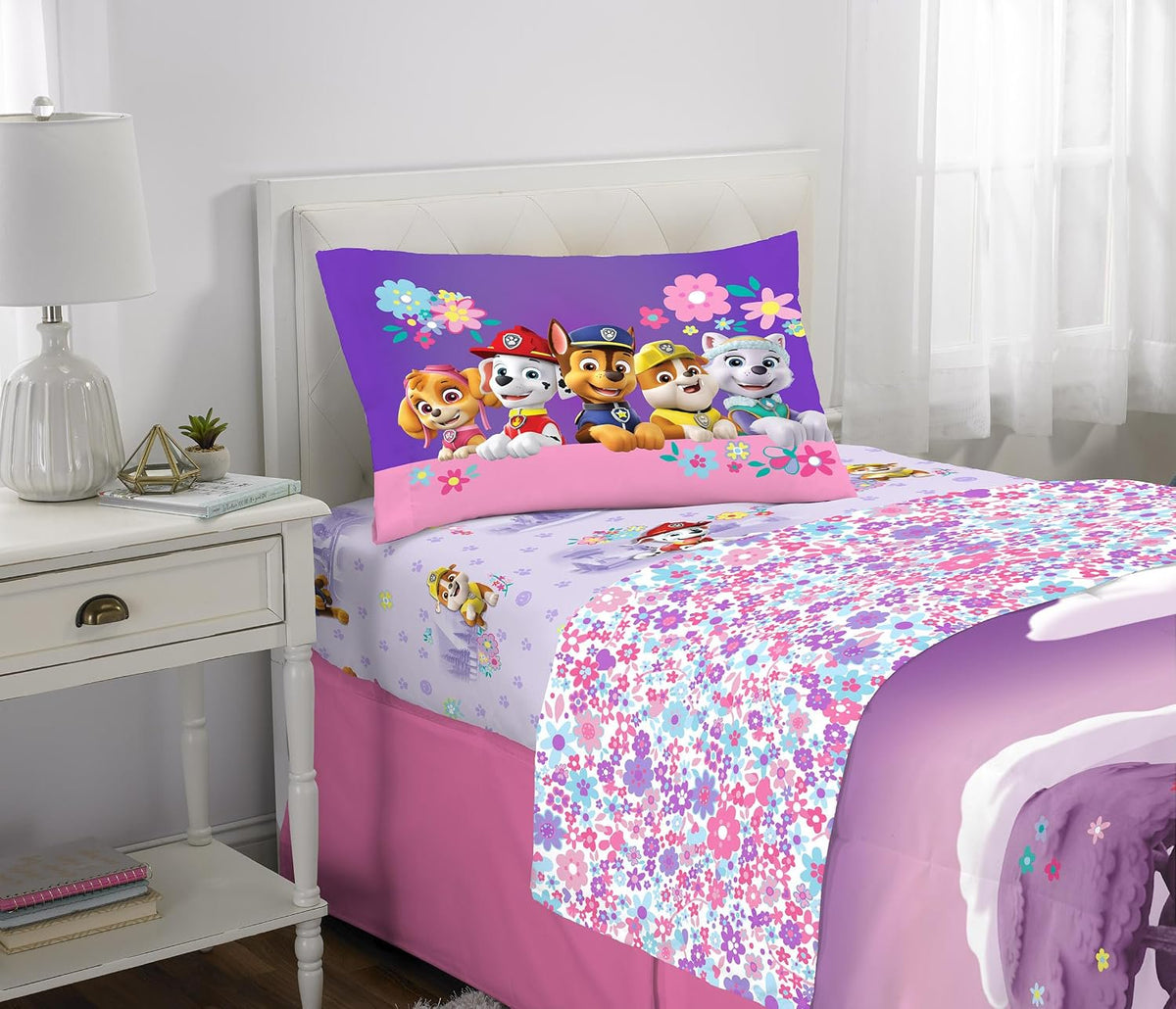Franco Kids Paw Patrol Girls Twin Comforter and Sheets Set