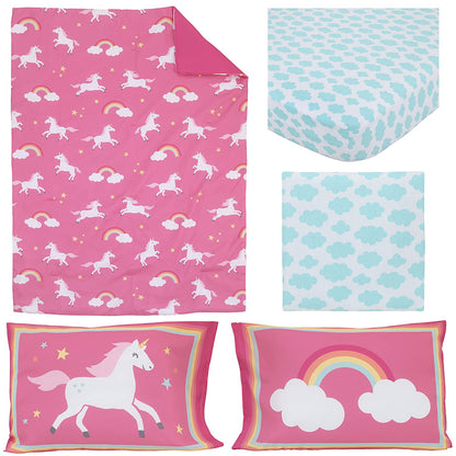 Carter's Rainbow Unicorn 4 Piece Toddler Bedding Set