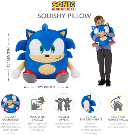 Sonic The Hedgehog Squishy Decorative Pillow - 15" Tall