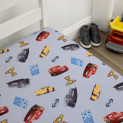 Disney Cars Fitted Crib Sheet 100% Soft Breathable Microfiber, Baby Sheet, Fits Standard Size Crib Mattress 28in x 52in