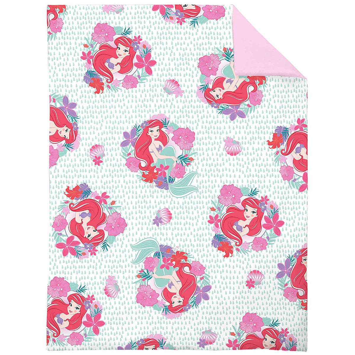 Disney The Little Mermaid 4 Piece Toddler Bedding Set - Ariel Sea Garden