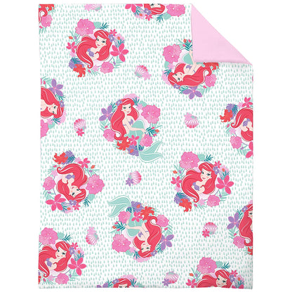 Disney The Little Mermaid 4 Piece Toddler Bedding Set - Ariel Sea Garden