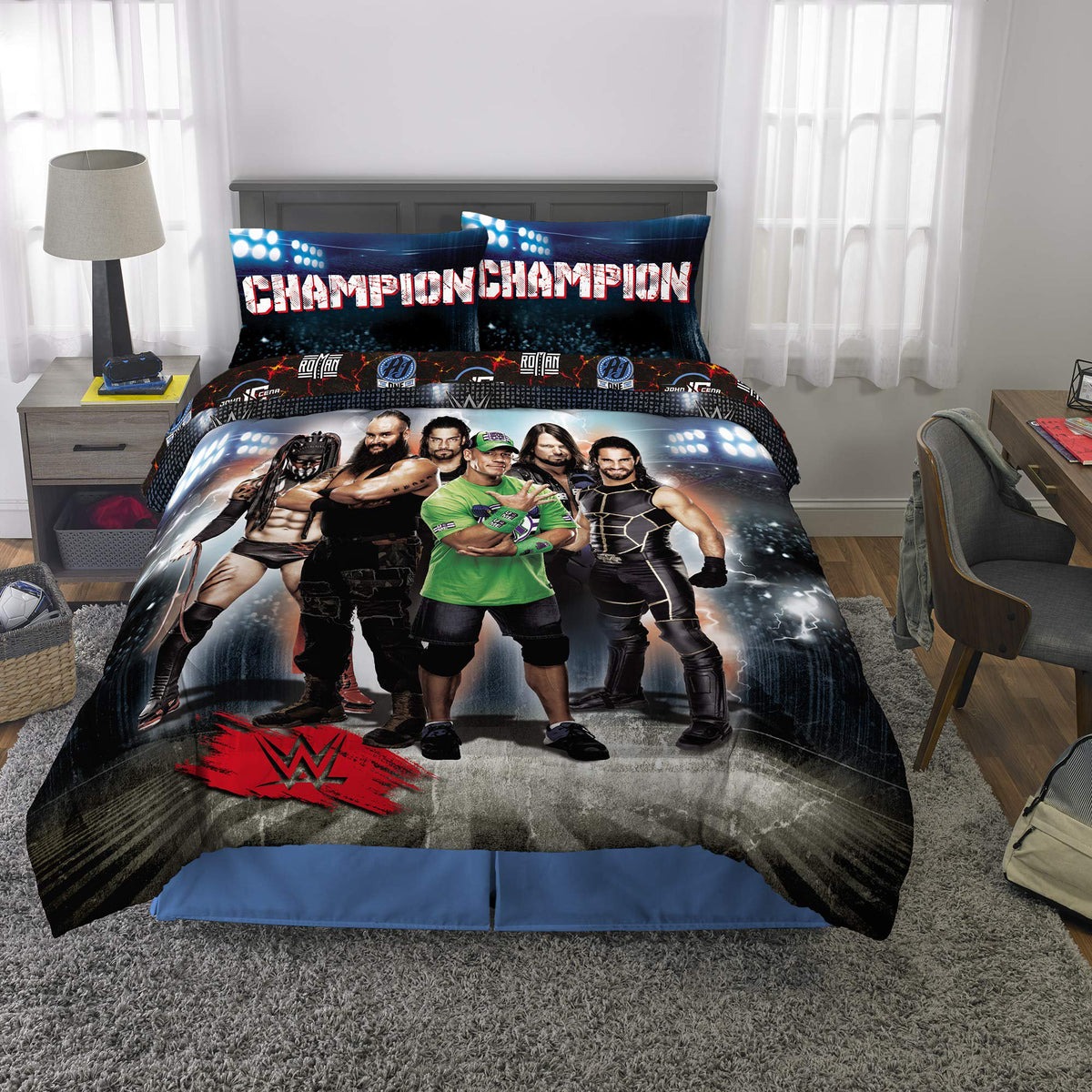 Franco Kids Bedding WWE Full Comforter & Sheet Set, 5 Piece Set
