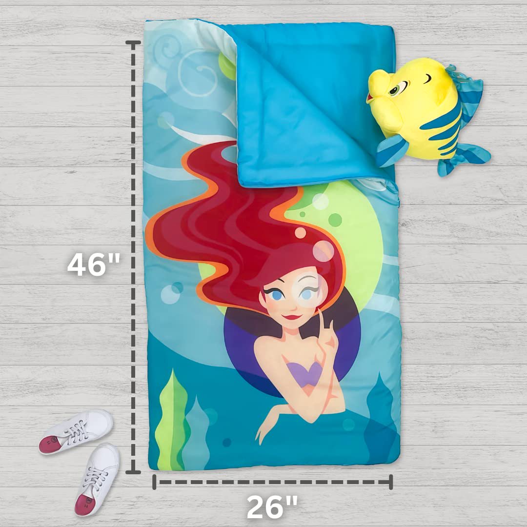 The Little Mermaid Ariel 2 Piece Kids Sleeping/Slumber Bag & Sling Bag Set, 46"(L) X 26"(W),