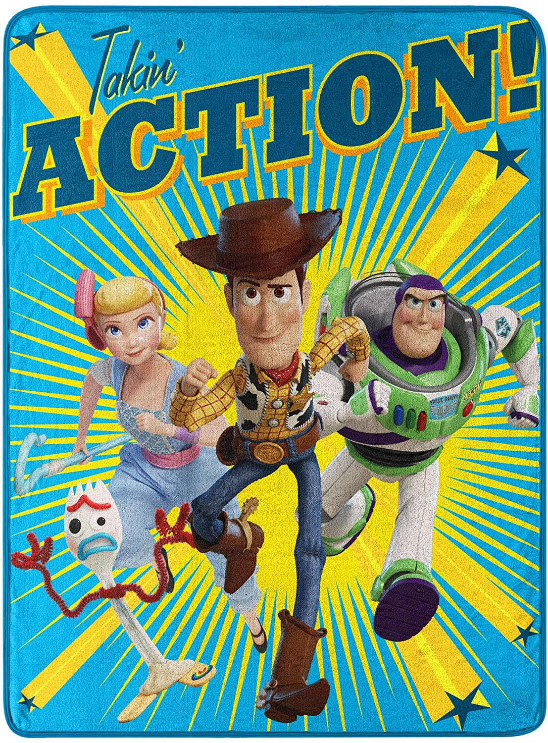Disney Toy Story Takin Action Micro Raschel Throw Blanket, 46" x 60"