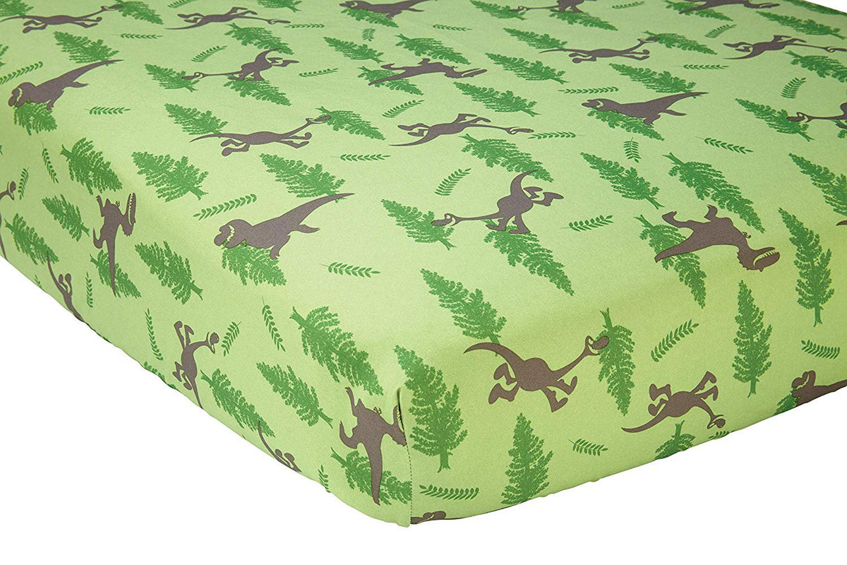 Disney Good Dino Arlo & Friends 4 Piece Toddler Bedding Set, Blue, Green, Tan