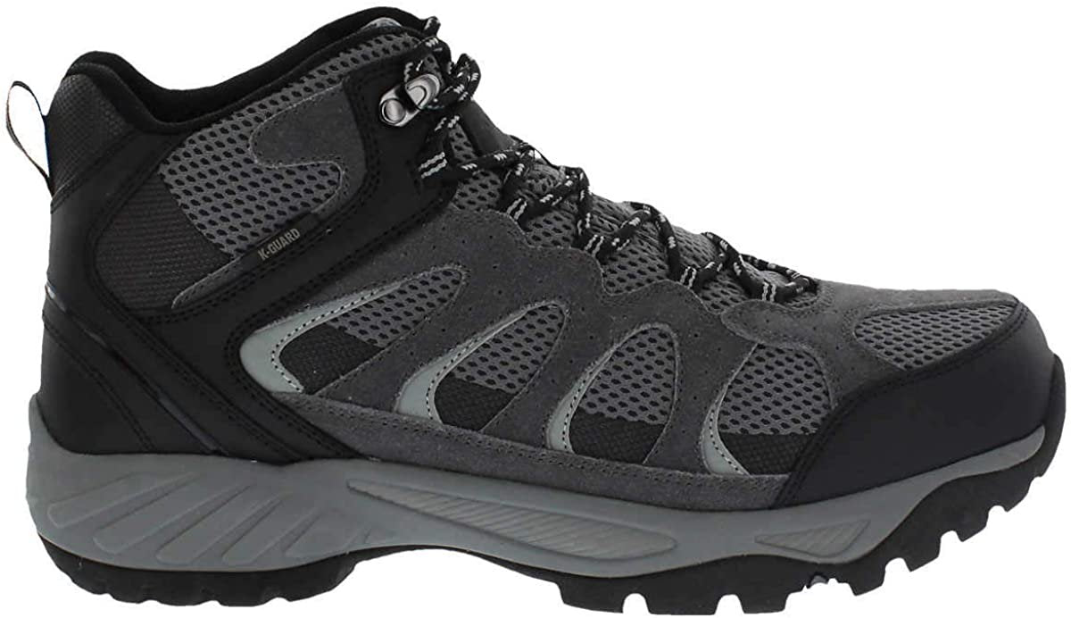 Khombu Tyler Men's Leather Hiking Outdoor Tactical Boots -Black/Grey