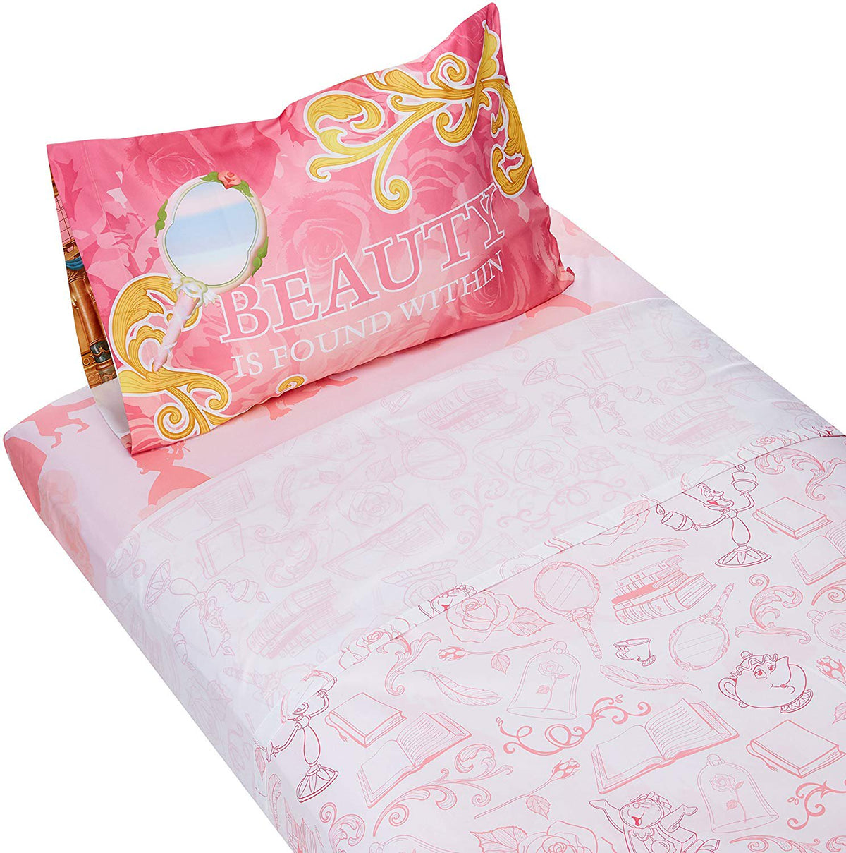 Beauty and The Beast Microfiber Twin Sheet Set Belle