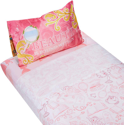 Beauty and The Beast Microfiber Twin Sheet Set Belle