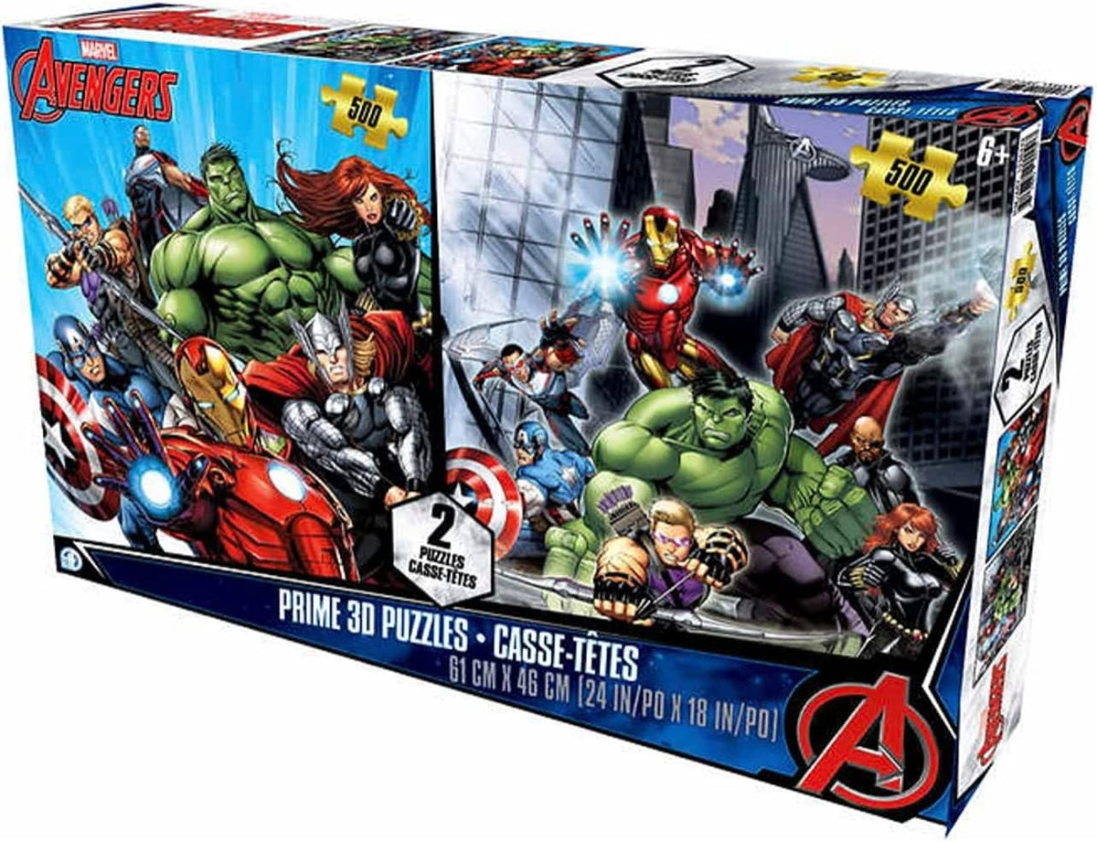 Marvel Avengers 3D Lenticular Puzzles – 500 Pcs Twin Pack