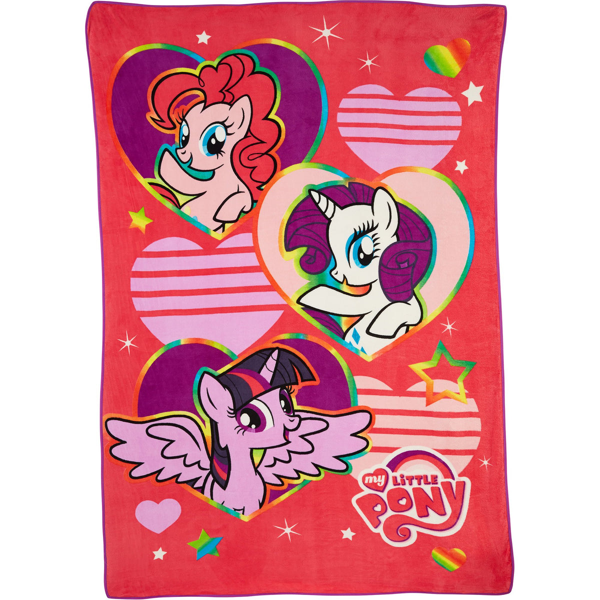 My Little Pony We Love Ponies Twin Micro Raschel Blanket, 1 Each