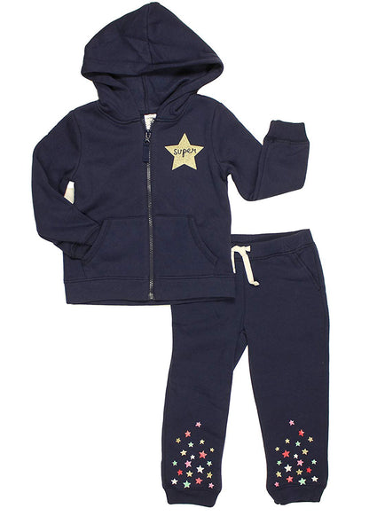 Carter's Little Girls' Fleece Hoodie and Pants 2-Piece Set