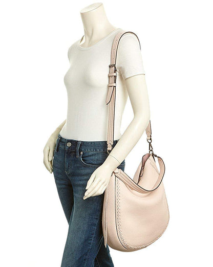 Rebecca Minkoff Unlined Convertible Hobo Whipstitch-Soft Blush