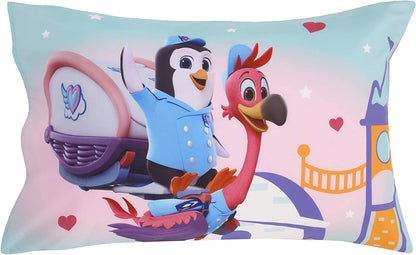 Disney T.O.T.S Special Delivery 4 Piece Toddler Bedding Set - Pink, Teal, Purple & Brown