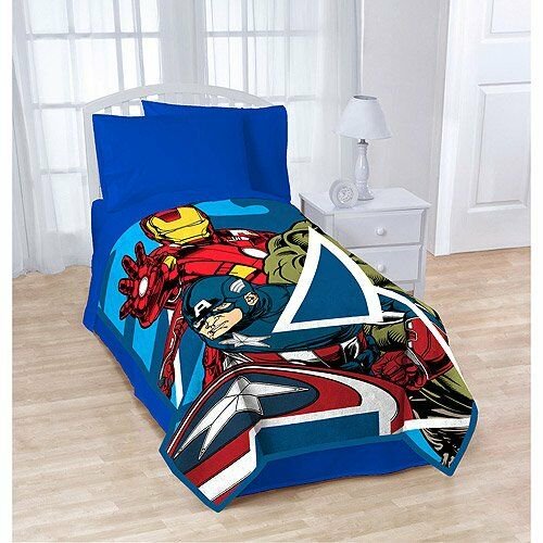 Marvel the Avengers Blanket Twin / Full 62" X 90" Micro Plush