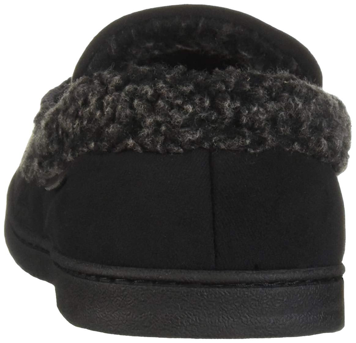 Dearfoams Men's Memory Foam Slipper Microsuede Moc Whipstitch