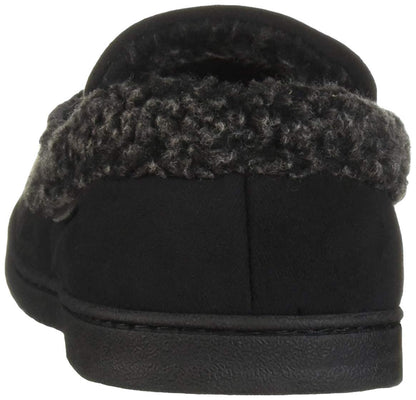 Dearfoams Men's Memory Foam Slipper Microsuede Moc Whipstitch