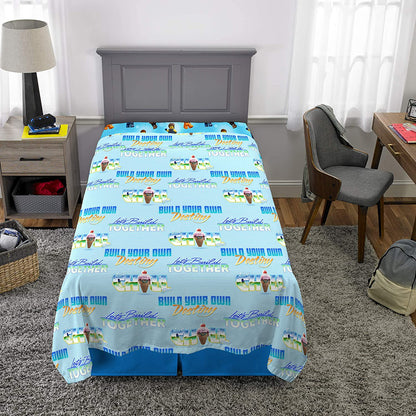 Franco Manufacturing Lego Movie 2 - 3pc Twin Sheet Set in Blue