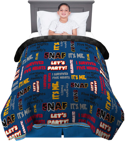 Franco FIVE NIGHTS AT FREDDY’S Comforter, Twin/Full Size 72" x 86"