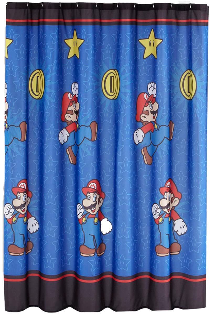 Nintendo "Super Mario Simply The Best Microfiber Shower Curtain, 70 by 72-Inch