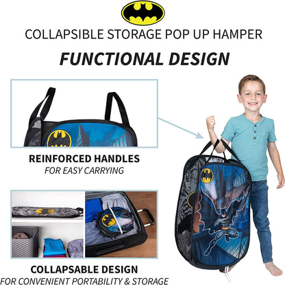 Batman Kids Room Collapsible Storage Bin Pop Up Hamper