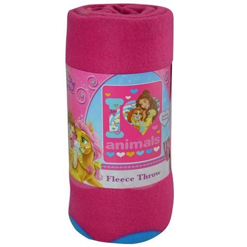 Disney Princess "I Love Animals" Fleece Throw Blanket, 45" x 60"