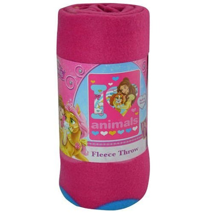 Disney Princess "I Love Animals" Fleece Throw Blanket, 45" x 60"