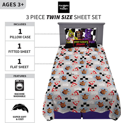 Five Nights At Freddy's Twin Size Sheet Set